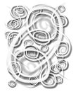 Spirals Swirls Circles White Royalty Free Stock Photo