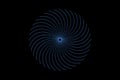 SpiraLume A Circular Swirl of Blue Lines in Abstract Motion, Evoking Vortex, Rhythm, and Depth Royalty Free Stock Photo