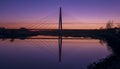 SUNSET AT THE SPIRE BRIDGE SUNDERLAND Royalty Free Stock Photo