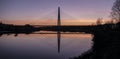 SUNSET AT THE SPIRE BRIDGE SUNDERLAND Royalty Free Stock Photo