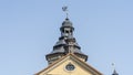 Spire of the castle tower of Nesvizh Castle, Belarus. Medieval castle and palace. Heritage concepts. Royalty Free Stock Photo