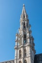 Spire of City Hall, Brussels Belgium Royalty Free Stock Photo