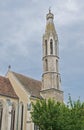 spire of the Goat church in Sopron Royalty Free Stock Photo