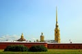Spire of Peter and Paul Fortress in St. Petersburg Royalty Free Stock Photo