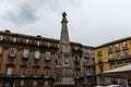 Spire of San Domenico, in the historic center of the city of Naples, Italy