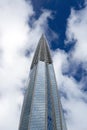 Spire of a skyscraper Lakhta Center in St. Petersburg