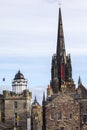 Tolbooth Kirk and Camera Obscura in Edinburgh, Scotland Royalty Free Stock Photo