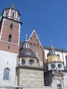 Spires and domes in Wawel castle, Poland