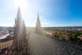 Spires of Saint Vitus Cathedral. Prague, Czech Republic Royalty Free Stock Photo