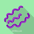 Spirillae icon, flat style