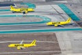 Spirit Airbus A320 airplanes at Los Angeles airport in the United States aerial photo