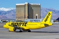 Spirit Airbus A320neo airplane at Las Vegas airport in the United States