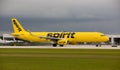 A Spirit Airlines Airbus A320 at the Fort Lauderdale/Hollywood International Airport, Florida.