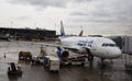 Spirit Airlines Airbus A320 on tarmac at O`Hare International Airport in Chicago