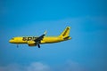 Spirit Airlines departing from Orlando International Airport 4 Royalty Free Stock Photo