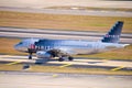 Spirit Airlines plane taxiing on airport tarmac