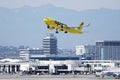 Spirit Airlines plane taxiing in Los Angeles Airport LAX