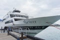 Spirit of Chicago ship parked at the dock