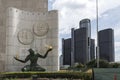 The Spirit of Detroit monument by artist Marshall Fredericks in Detroit Michigan. Royalty Free Stock Photo