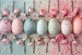 the spirit of Easter using pastel-colored background papers Royalty Free Stock Photo