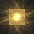 Spirit of the Golden Phoenix | Fractal Art Background Wallpaper Royalty Free Stock Photo