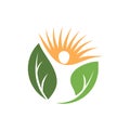 Spirit Green Herbal Medicine Nature Logo Symbol