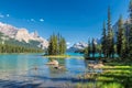 Spirit Island in Maligne Lake, Alberta, Canada. Royalty Free Stock Photo