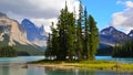 Spirit Island, Maligne Lake, Rocky Mountains, Canada Royalty Free Stock Photo