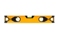 Spirit level close up on white background, Construction bubble level yellow, Spirit level tool, Yellow block level with bubble Royalty Free Stock Photo