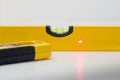 Spirit level leveler and laser meter