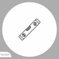 Spirit level vector icon sign symbol Royalty Free Stock Photo