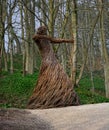 Spirit of the Medieval Huntress. Natural willow sculpture.