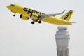 Spirit plane taking off from Las Vegas Airport LAS