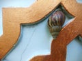 The spirit of snail climbs wall of the mosque