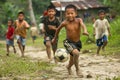 The Spirited Match Young Boys Embracing the Beautiful Game