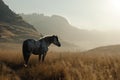 Spirited Riderless mustang horse. Generate ai