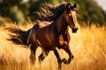 A spirited stallion on the run Royalty Free Stock Photo