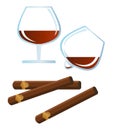 Spirits and Cigars Royalty Free Stock Photo
