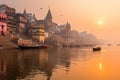 Spiritual Ancient varanasi city. Generate AI