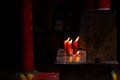 spiritual atmosphere in a chinese pagoda in new year