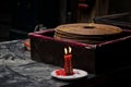 spiritual atmosphere in a chinese pagoda in new year