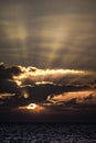 Spiritual awakening. Dramatic sunrise representing the creation Royalty Free Stock Photo
