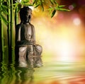 Spiritual background of Asian culture with buddha