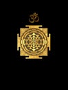 Spiritual background for meditation with sri yantra symbol Royalty Free Stock Photo