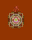 Spiritual background for meditation with sri yantra symbol