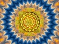 Spiritual background with sri yantra symbol and mandala