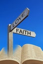 Spiritual Bible Direction Path Divine Faith Open Holy Book