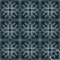 Spiritual black glossy background with crosses, seamless pattern