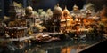 Spiritual development Jorney holidays, traveling in india, Varanasi, photorealistic fantasies, AI generative