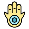 Spiritual hand icon vector flat